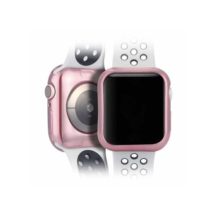 Silikónové puzdro Dux Ducis pre Apple Watch 4 44 mm ružové a transparentné 