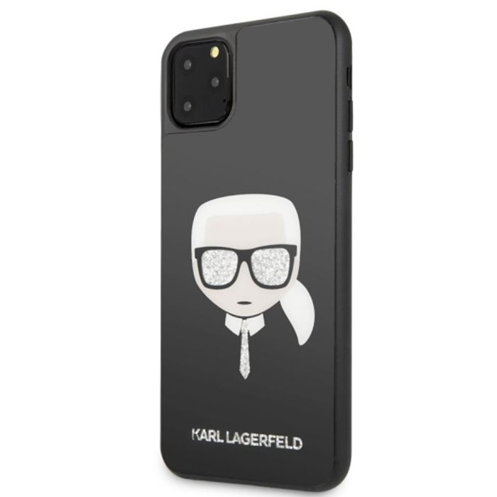 Silikónové puzdro na Apple iPhone 11 Pro Max KLHCN65DLHBK Karl Lagerfeld Iconic čierne