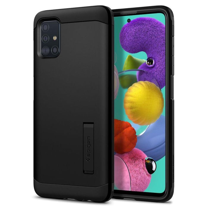 Plastové puzdro Spigen Tough Armor pre Samsung Galaxy A71 čierne