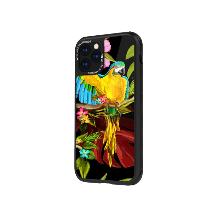 Odolné puzdro na Apple iPhone 11 Pro Max White Diamonds Tough Jungle papagáj
