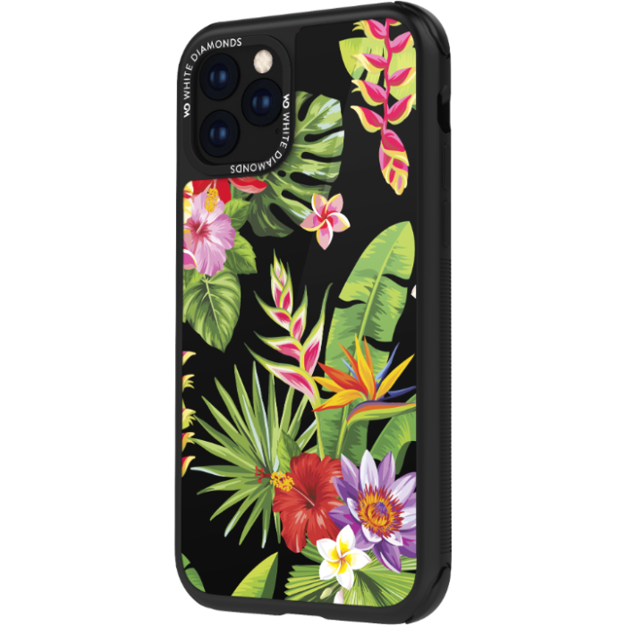 Odolné puzdro na Apple iPhone 11 White Diamonds Tough Jungle kvety