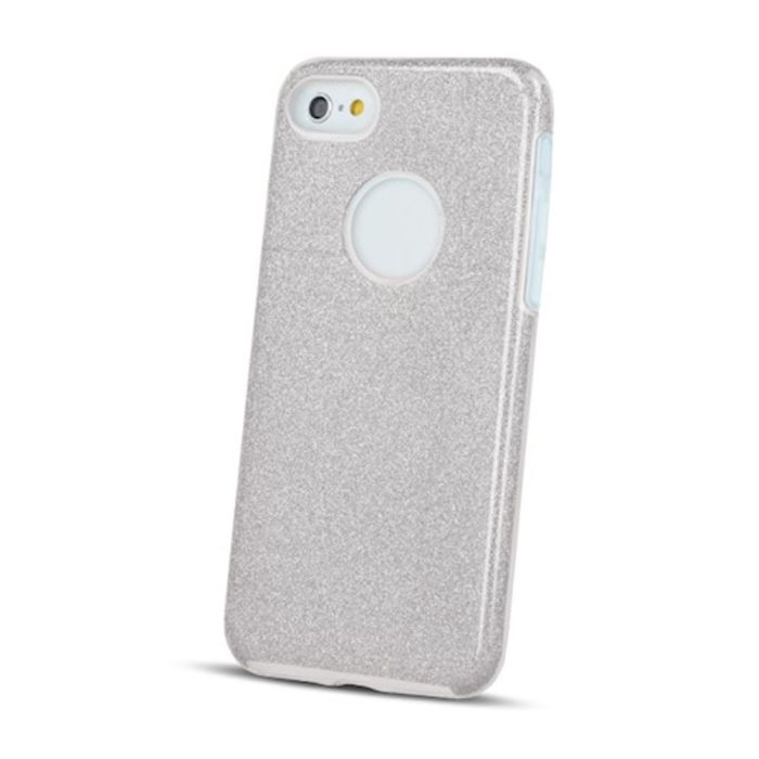 Silikónové puzdro na Huawei P40 Pro Glitter 3in1 strieborné