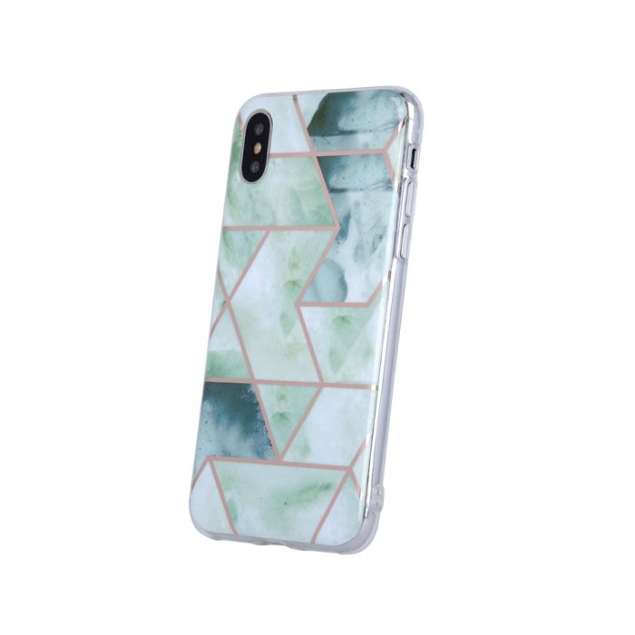 Silikónové puzdro na Huawei P40 Lite E/Y7P Geometric Marmur zelené