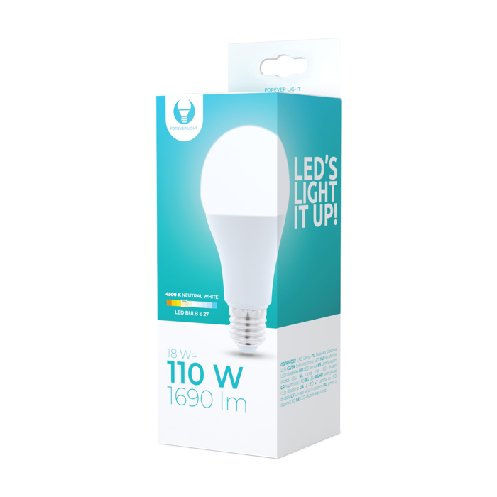 LED žiarovka Forever E27 A65 18W 230V 4500K 1690lm