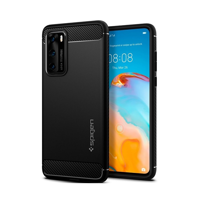 Odolné puzdro Spigen Rugged Armor na Huawei P40 čierne