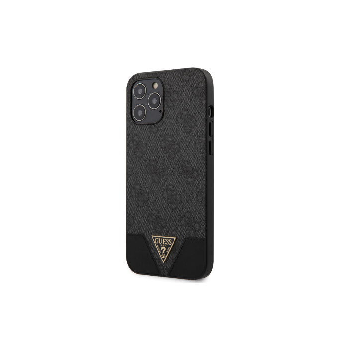 Puzdro Guess GUHCP12LPU4GHBK na Apple iPhone 12 Pro Max 4G Triangle sivé