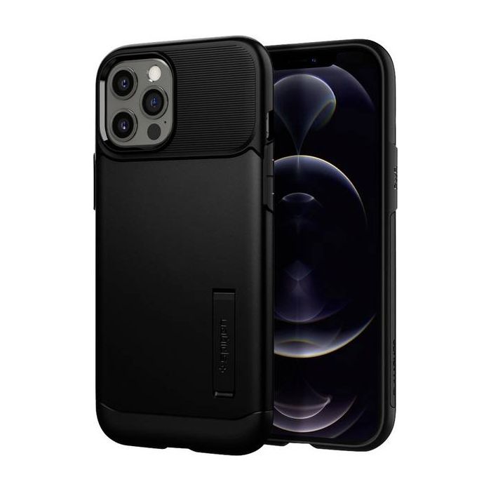 Plastové puzdro Apple iPhone 12 PRO MAX SPIGEN Slim Armor čierne
