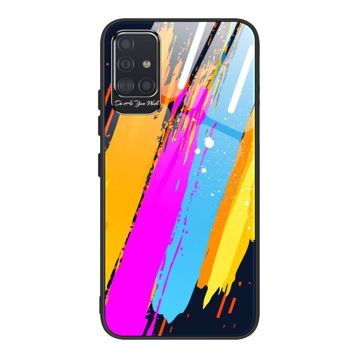 Puzdro pre Xiaomi Redmi Note 9 Pro/Redmi Note 9S Color Glass TPU s tvrdeným sklom na zadnej strane a ochranou kamery vzor 3