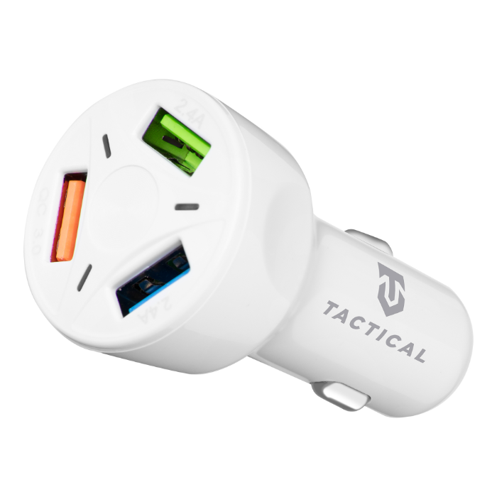 Autonabíjačka Tactical APD-369 3xUSB-A QC 3.0 7A biela