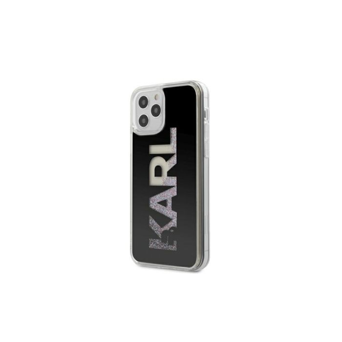 Puzdro Karl Lagerfeld Lagerfeld KLHCP12LKLMLBK na Apple iPhone 12 Pro Max Karl Logo Glitter čierne
