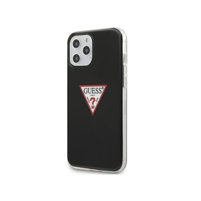 Puzdro Guess GUHCP12SPCUCTLBK na Apple iPhone 12 mini Triangle Collection čierne