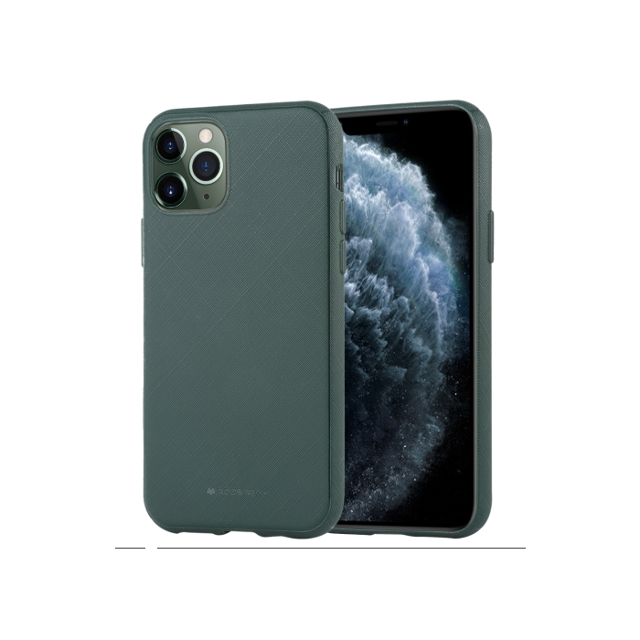 Silikónové puzdro na iPhone 12/12 Pro Mercury Silicone zelené