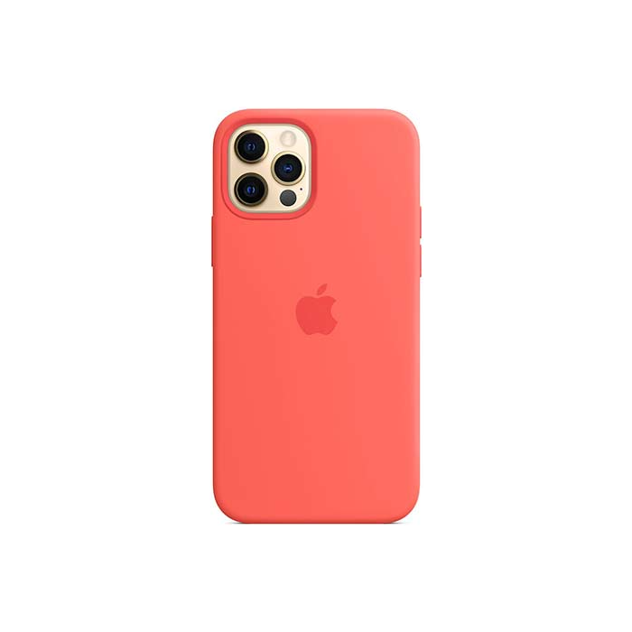 Silikónové puzdro Apple na Apple iPhone 12/12 Pro MHL03ZM/A Silicone Case with MagSafe Pink Citrus