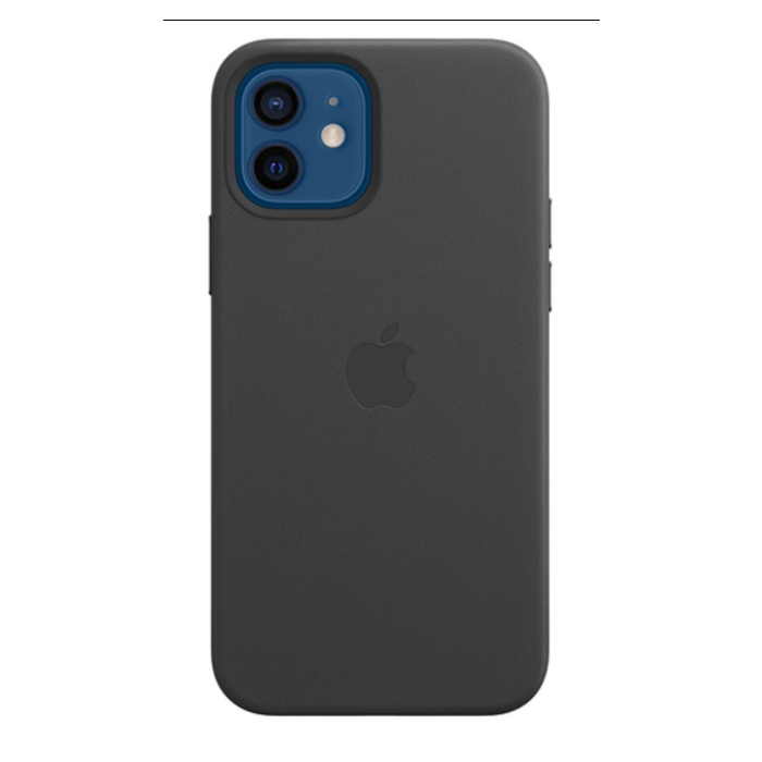 Kožené puzdro na Apple iPhone 12 Pro Max Leather MagSafe čierne 