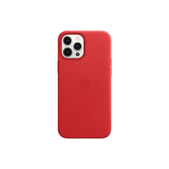 Kožené puzdro Apple na Apple iPhone 12 Pro Max MHKJ3ZM/A Leather Case with MagSafe (PRODUCT)RED