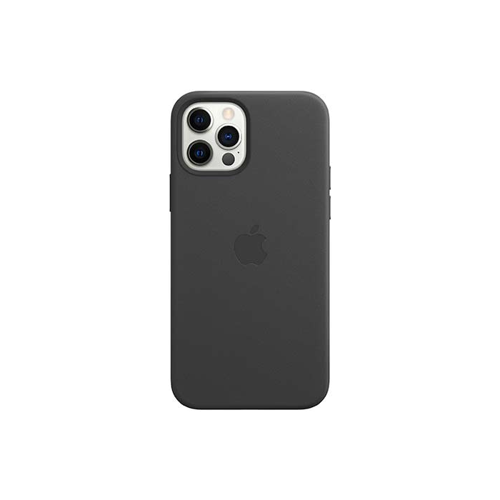Kožené puzdro Apple na Apple iPhone 12/12 Pro MHKG3ZM/A Leather Case with MagSafe Black