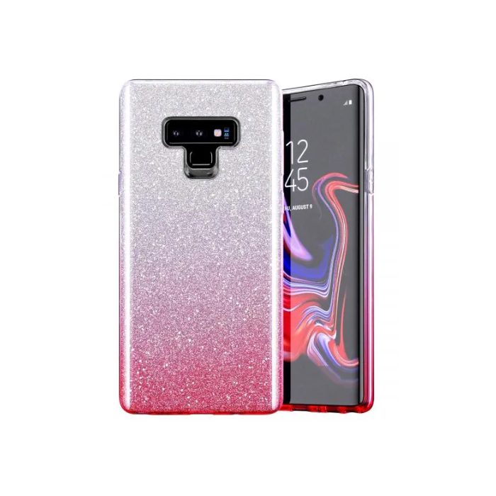 Silikónové puzdro na iPhone 12 Pro Shine Bling transparentno-ružové