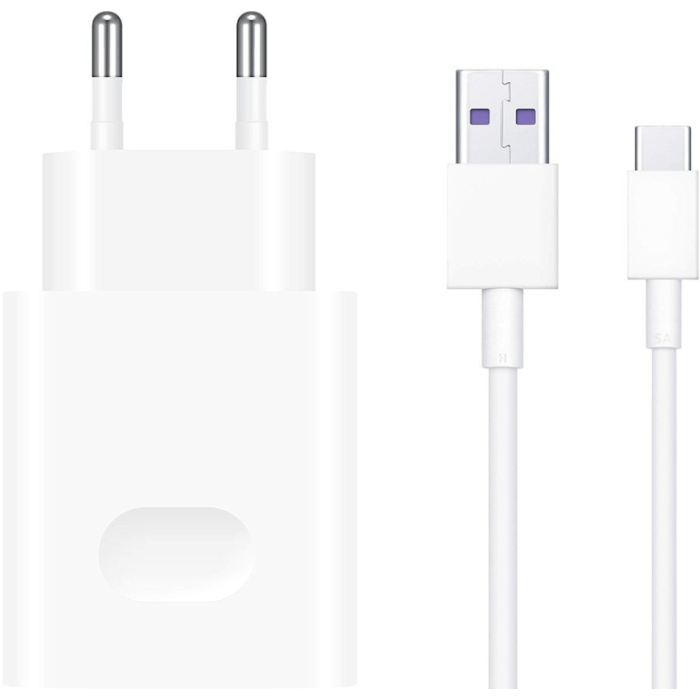 Sieťová nabíjačka Huawei Super Charge CP404 22.5W + kábel USB-C 1m biela (Blister)