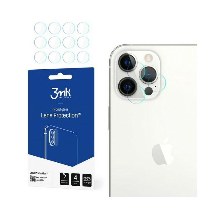 Tvrdené sklo na fotoaparát Apple iPhone 12 Pro Max 3MK Flexible (4ks)