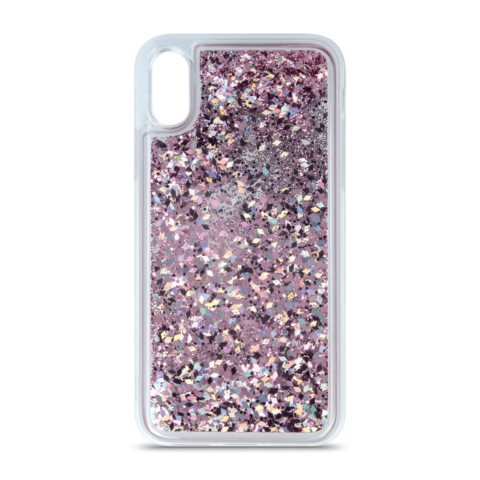 Silikónové puzdro na Apple iPhone 12/12 Pro Liquid Sparkle fialové