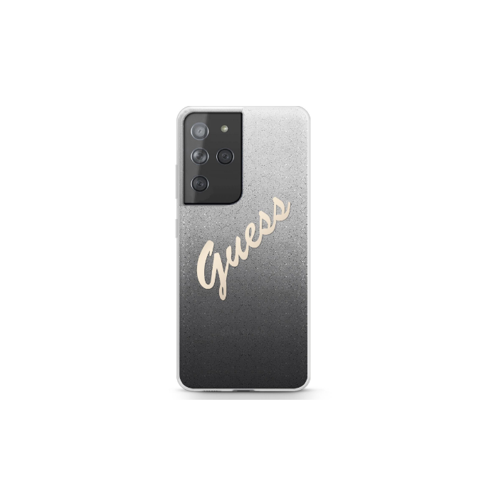Puzdro Guess GUHCS21LPCUGLSBK na Samsung Galaxy S21 Ultra 5G Vintage čierne
