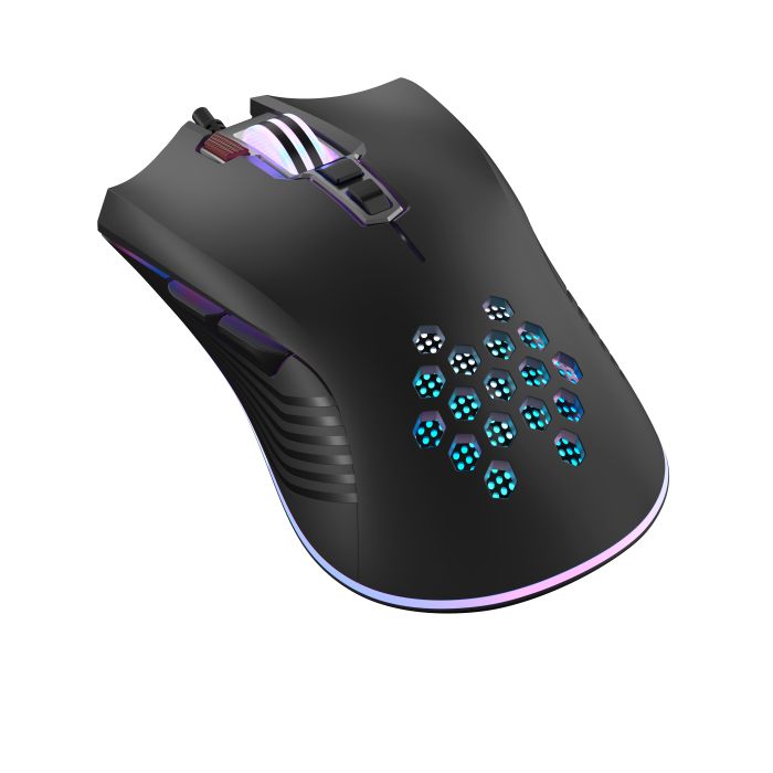 Myš XO mouse wired USB M3 Wolf RGB čierna