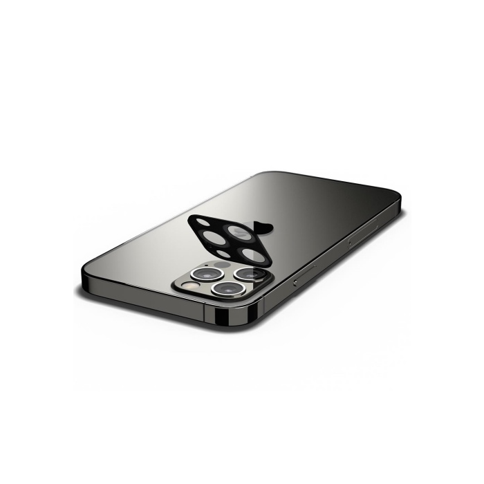 Tvrdené sklo Spigen Optik pre iPhone 12 Pro Lens Protector čierne
