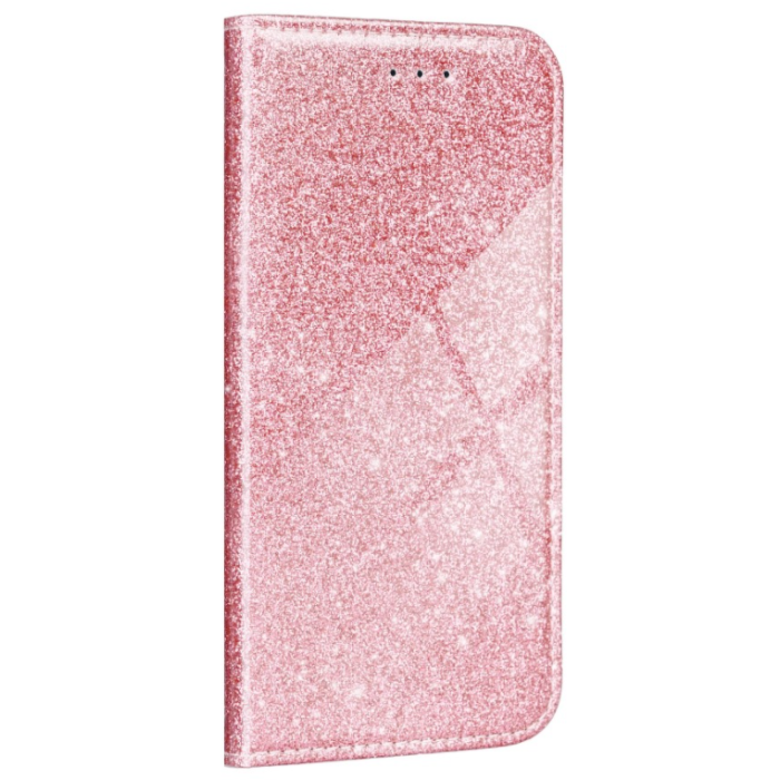 Diárové puzdro na Xiaomi Redmi Note 9T 5G Forcell SHINING Book ružovo-zlaté