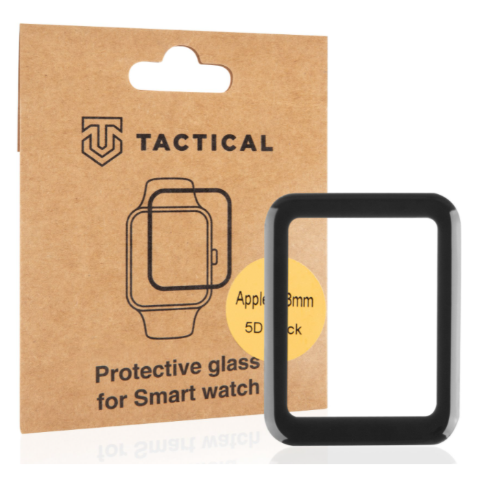 Tvrdené sklo na Apple Watch 38 mm Series 1/2/3 Tactical Shield čierne