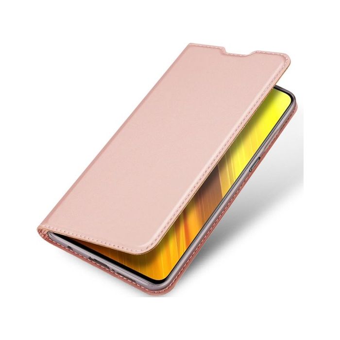 Diárové puzdro na Xiaomi Poco X3 Dux Ducis Skin Pro ružovo-zlaté