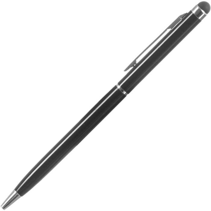 Stylus + Pero na písanie, čierne (telefóny, tablety, dotykové obrazovky)