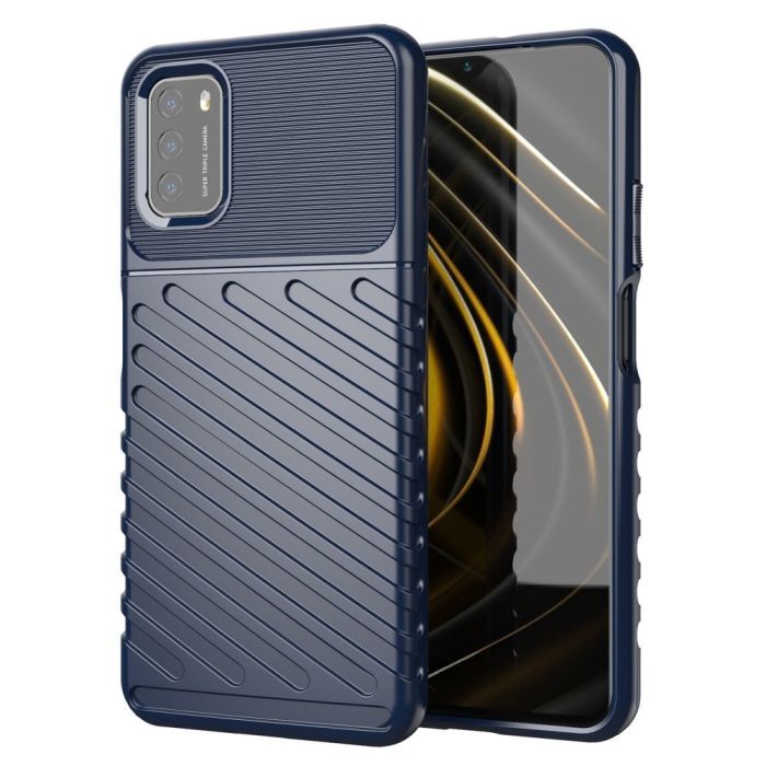 Odolné puzdro na Xiaomi Redmi 9T/Poco M3 Thunder TPU modré
