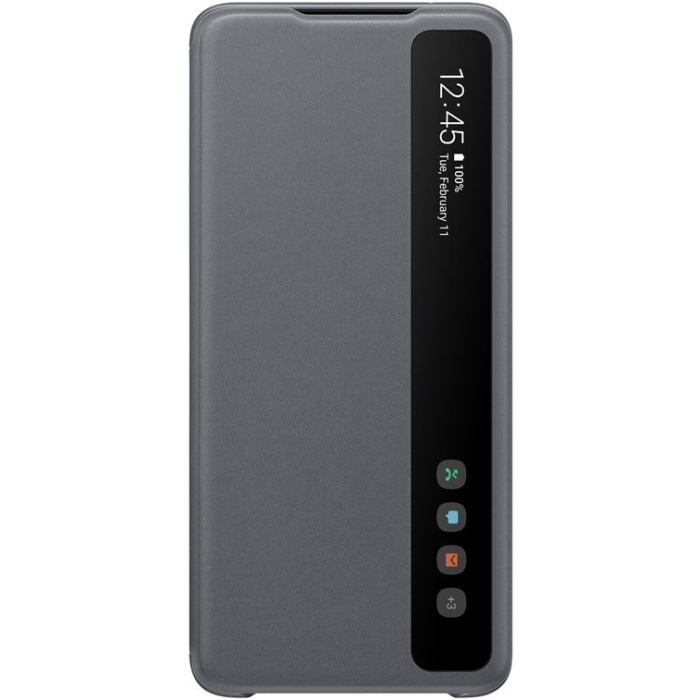 Diárové puzdro Samsung na Samsung Galaxy S20 Ultra G988 EF-ZG988CJE Clear S-View šedé