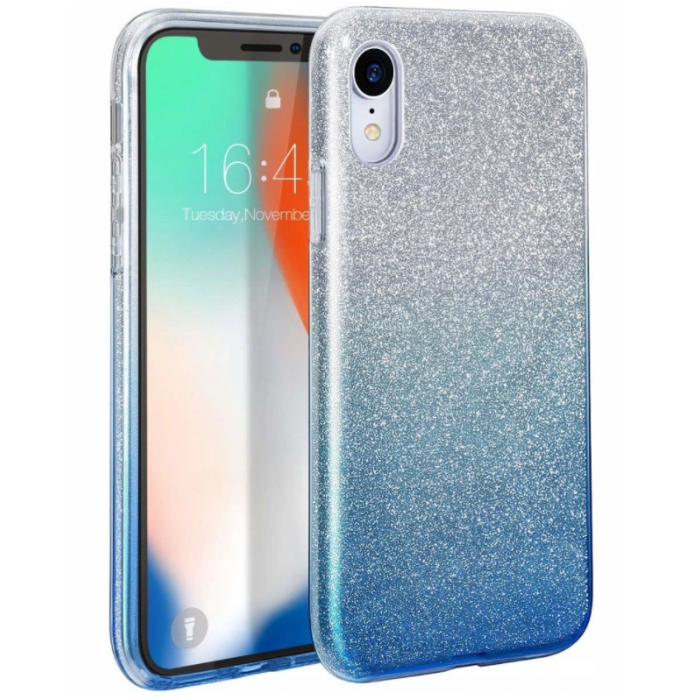 Silikónové puzdro na Xiaomi Mi 10T/10T Pro Shine Bling strieborno-modré