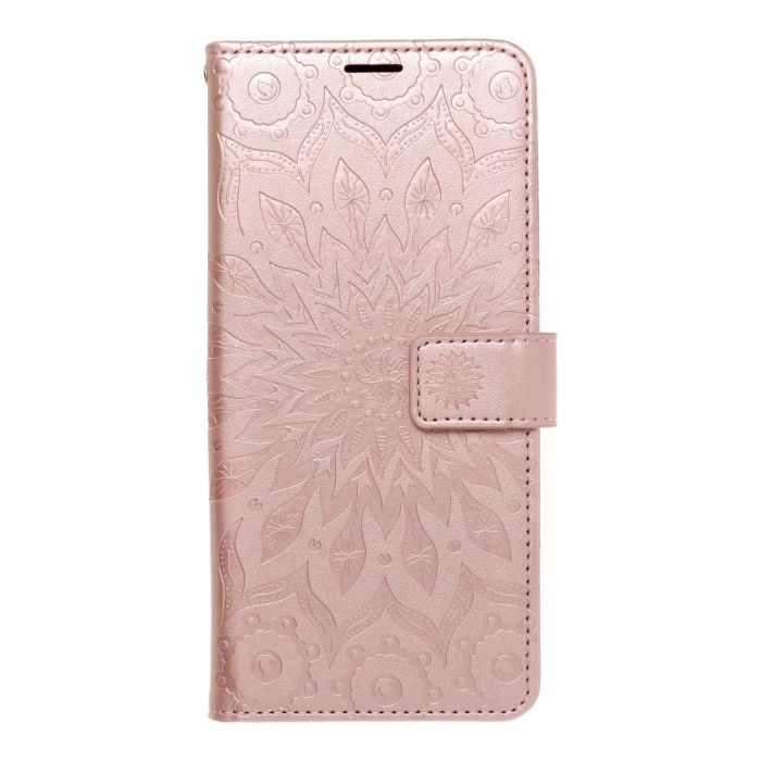 Diárové puzdro na Apple iPhone 12/12 Pro Forcell MEZZO mandala ružovo zlaté 