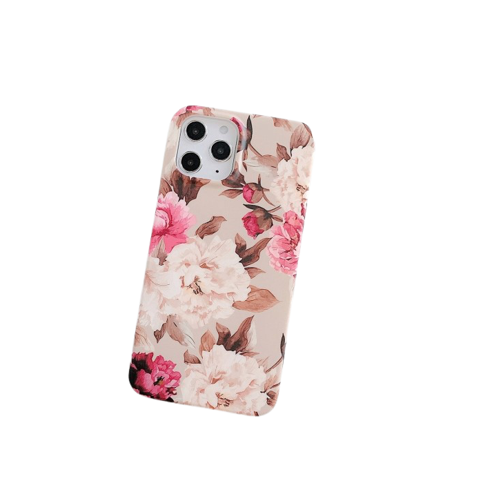 Silikónové puzdro na Apple iPhone 12/12 Pro Retro kvety