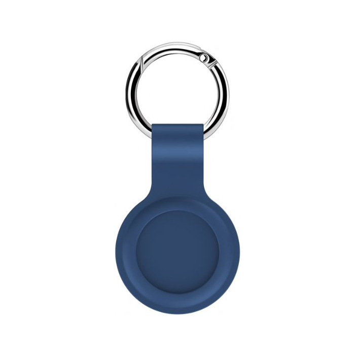 Silikónové puzdro na Apple AirTag Tactical Beam s karabínou modré