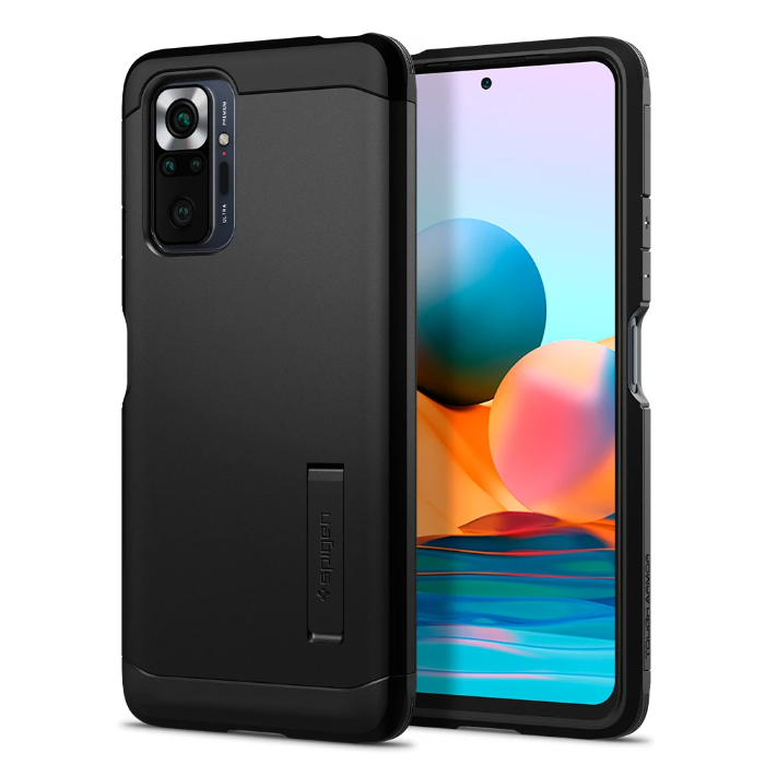Odolné puzdro na Xiaomi Redmi Note 10 Pro Spigen Tough Armor čierne