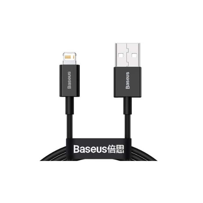 Kábel Baseus Superior CALYS-A01, Lightning USB 2.4A, Fast Charge, 1m, čierny