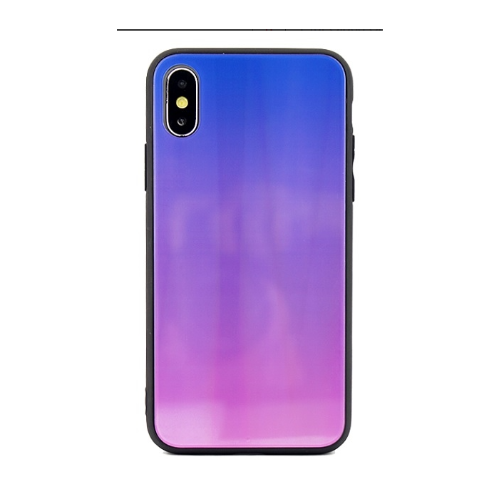 Plastové puzdro na Samsung Galaxy S10 Glass modro-fialové