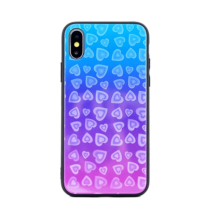 Plastové puzdro na Samsung Galaxy S10 Glass Hearts Beline modro-fialové