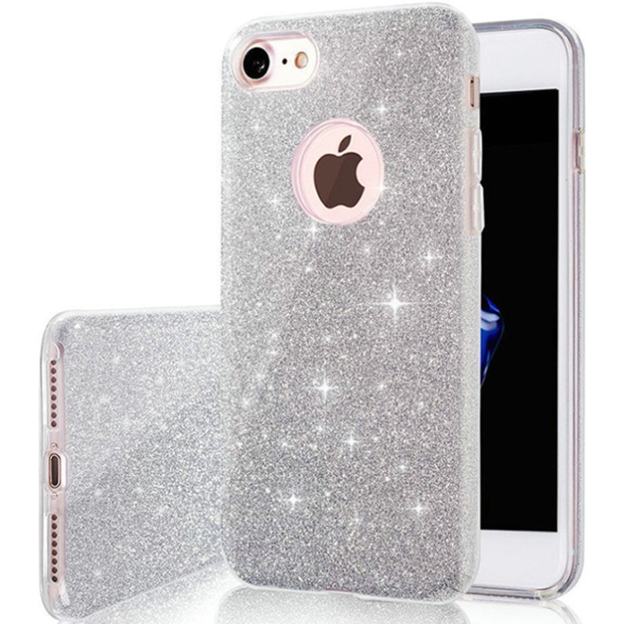 Silikónové puzdro na Xiaomi Mi 11 Lite 5G/Mi 11 Lite/11 Lite 5G NE Glitter 3in1 strieborné