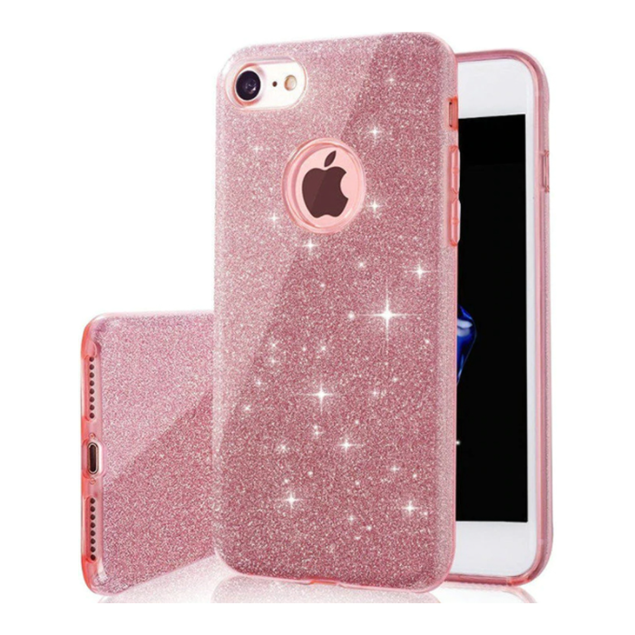 Silikónové puzdro na Motorola Moto G9 Play/E7 Plus Glitter 3in1 ružov