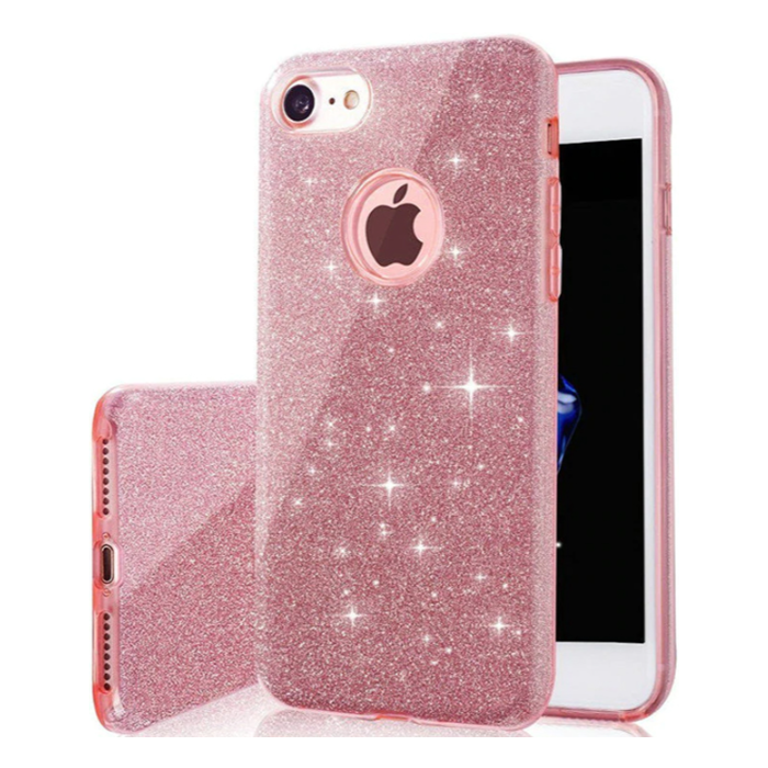 Silikónové puzdro na Apple iPhone 13 Pro Max Glitter 3in1 ružové