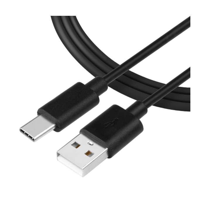 Kábel Tactical Smooth Thread USB-A/USB-C 1 m čierny