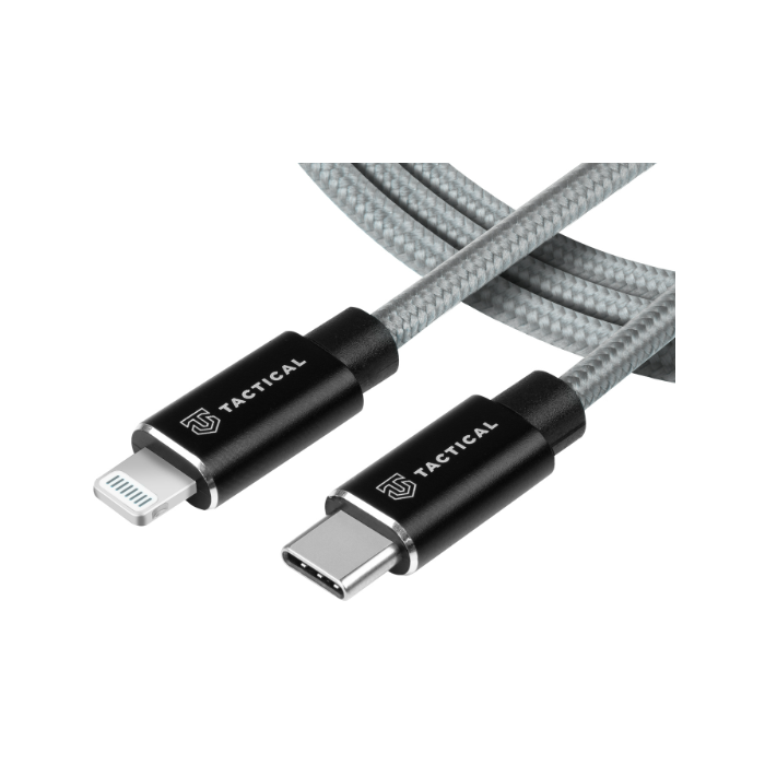 Kábel Tactical Fast Rope Aramid 032, USB-C na Lightning MFI, 2m, sivý
