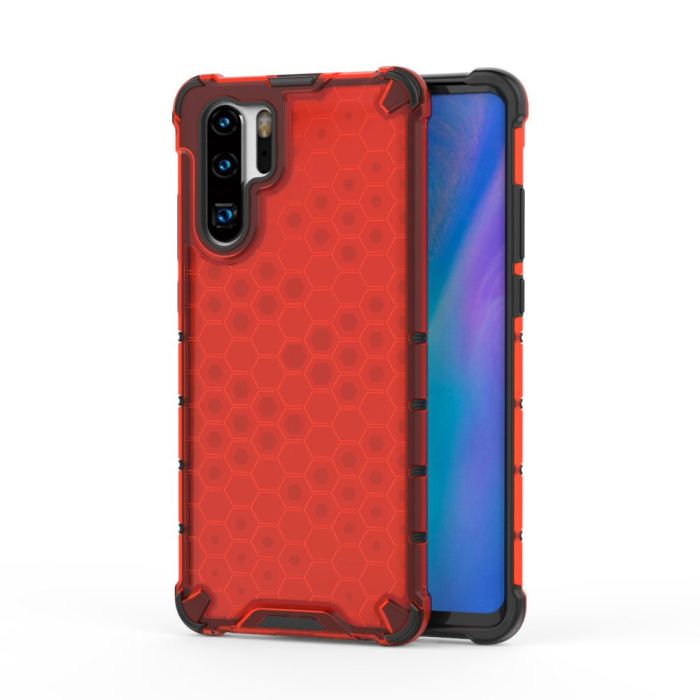 Odolné puzdro Huawei P30 Pro Honeycomb Armor červené