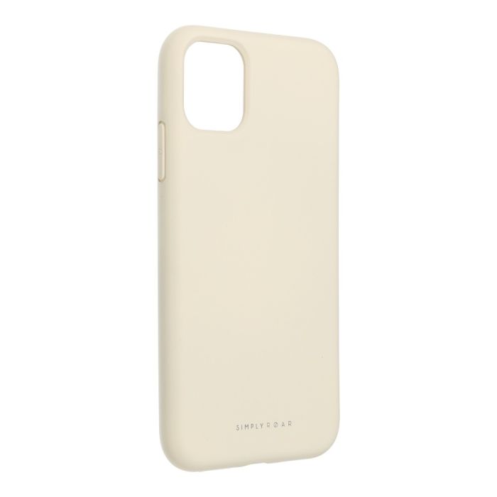 Silikónové puzdro na Apple iPhone 11 Roar Space krémové