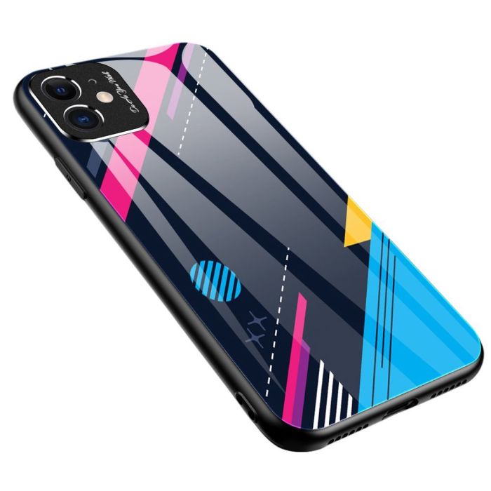Puzdro na Xiaomi Redmi Note 9S/Note 9 Pro Color Glass so sklom a ochranou kamery viacfarebné