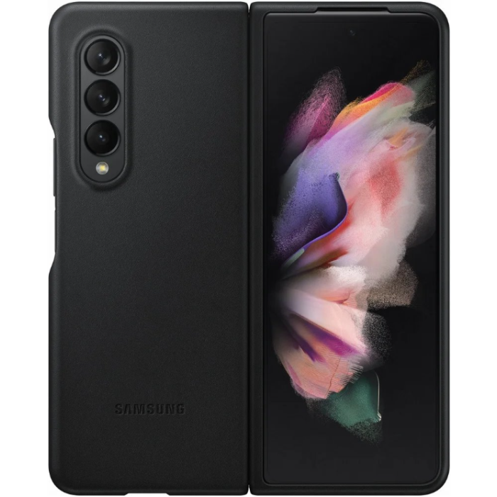Kožené puzdro Samsung na Samsung Galaxy Z Fold3 5G F926 EF-VF926LBE Leather čierne